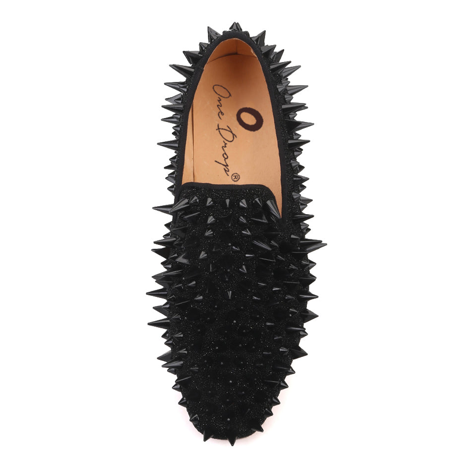Womens spiked loafers best sale