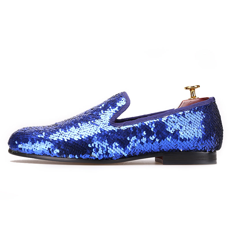Blue Mens Dress Shoes Loafers for Wedding |Blue African Dress Shoes