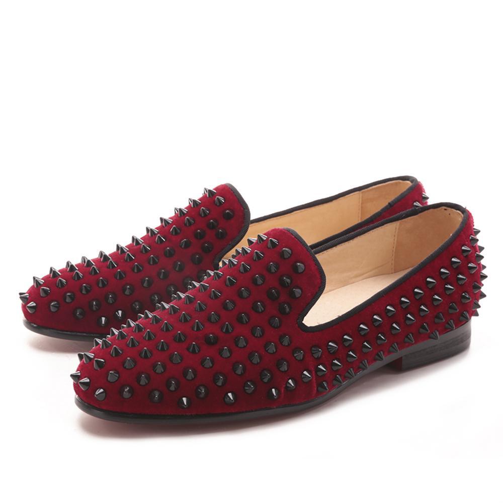 Male red bottom loafers top