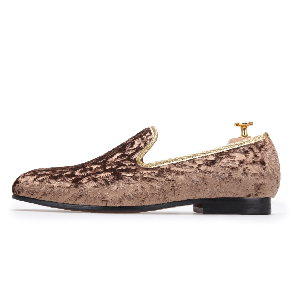 brown velvet dress shoes Velvet Veneziane Walnut