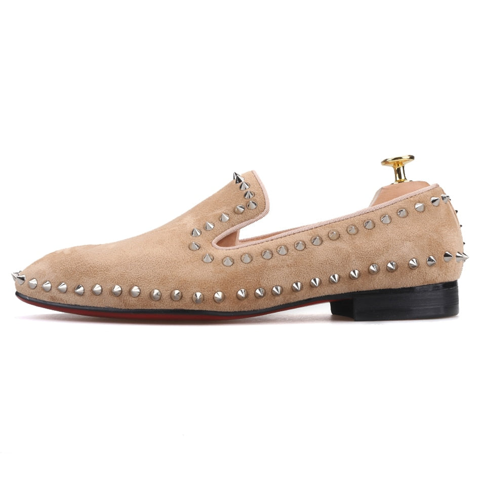 Silver red bottom loafers store