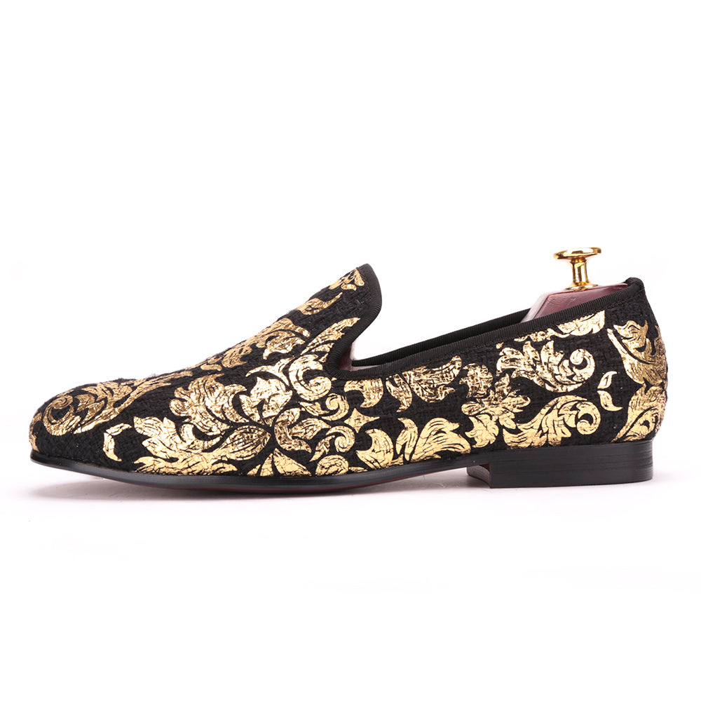 OneDrop Handmade Dress Shoes High End Gold Printing Men Wedding Party Prom Loafers Multi / 9 OneDrop Handmade Dress Shoes High End Gold Printing Men Wedding Party Prom Loafers Multi / 9