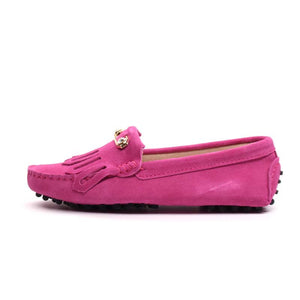 MIYAGINA Leather Women Comfortable Flats Loafers Driving Shoes