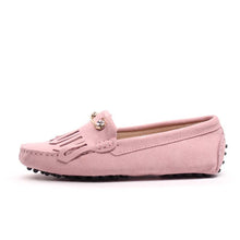 MIYAGINA Leather Women Comfortable Flats Loafers Driving Shoes