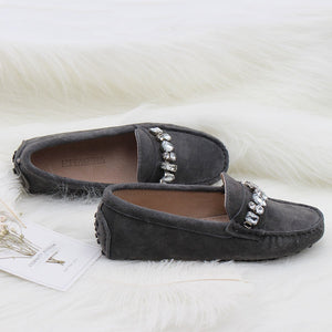 MIYAGINA Leather Women Shoes Fashion Flats Driving Moccasins Loafers