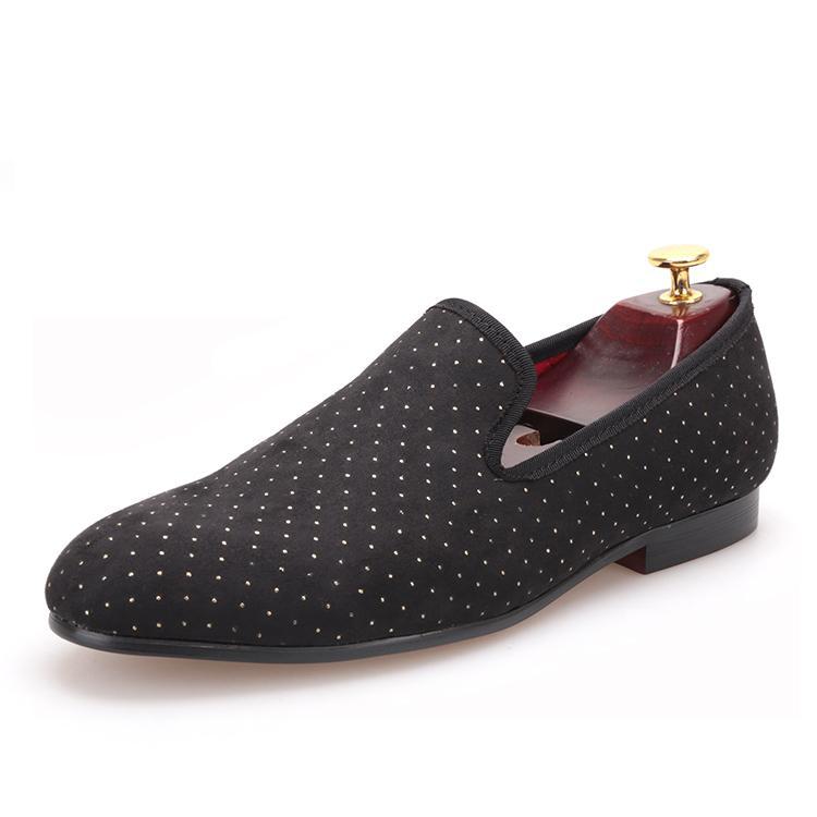 OneDrop Handmade Polka Dots Men Dress Shoes Party Wedding Prom Loafers