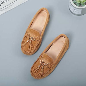 MIYAGINA Women Shoes Breathable Soft Leather Flat Loafers