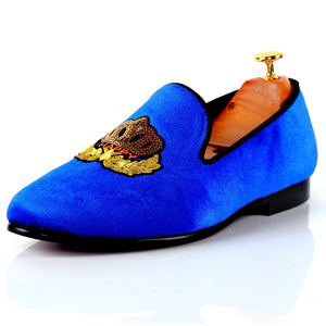 Harpelunde Velvet Loafer Men Flats Handmade Embroidered Casual Shoes