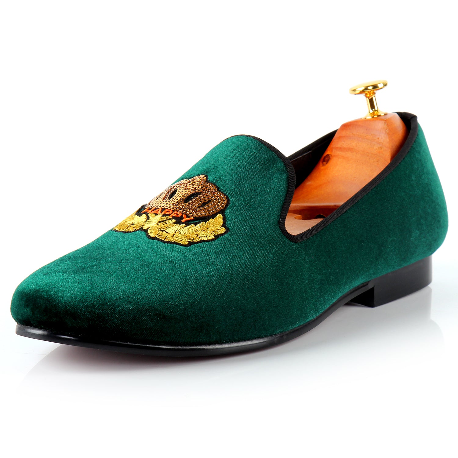 Harpelunde Casual Men Fashion Velvet Loafers Motif Glitter Flats Shoes Blue / 8 Harpelunde Casual Men Fashion Velvet Loafers Motif Glitter Flats Shoes Blue / 8