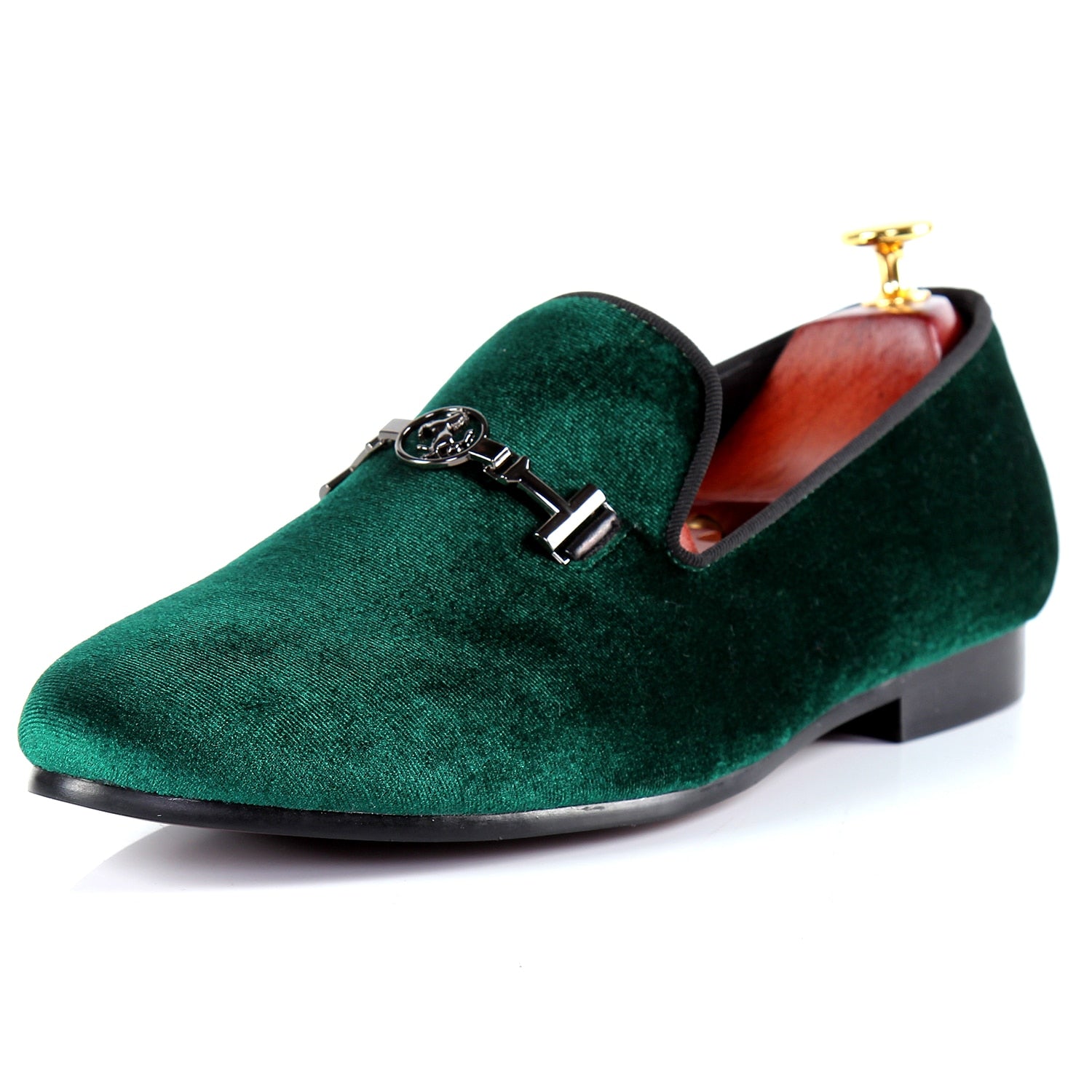 Harpelunde Men Buckle Dress Shoe Velvet Loafer Handmade Smoking Slipper Blue / 9 Harpelunde Men Buckle Dress Shoe Velvet Loafer Handmade Smoking Slipper Blue / 9