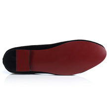 Harpelunde Men Flats Burgundy Velvet Loafer Shoes