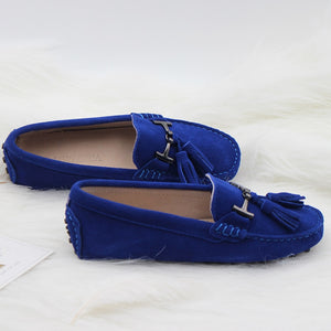 MIYAGINA Women Leather Flats Loafers Driving Spring Autumn Shoes