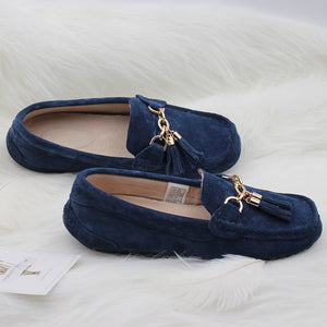 MIYAGINA Leather Women Shoes Female Casual Slip On Flats Loafers