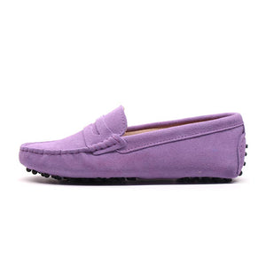 MIYAGINA Women Leather Loafers Flats Moccasins Driving Shoes