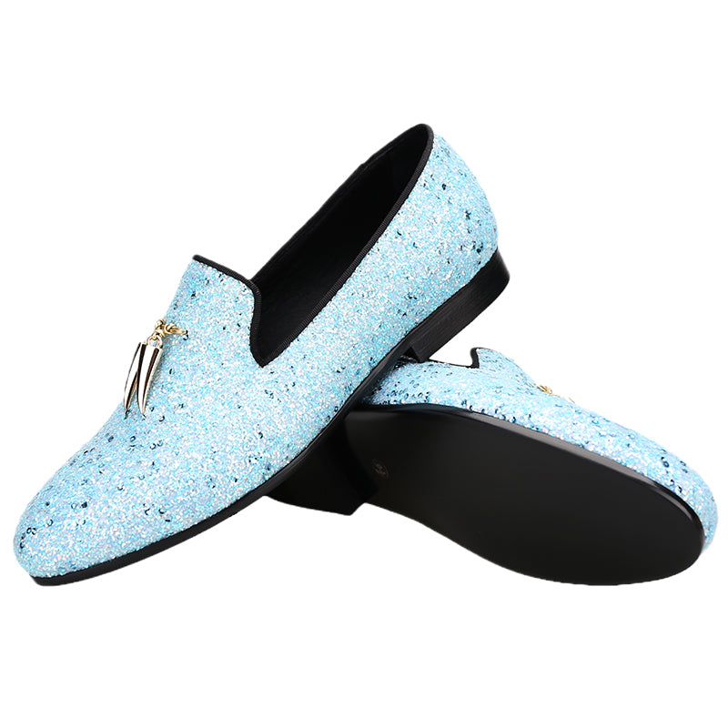 OneDrop Men's Handmade Sliver Diamond Dress Shoes