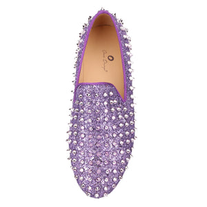 purple spike dress shoes Amazon.com | HI&HANN Men's Luxury Penny Slip-On Loafer Party Spike Dress Shoes Size 6 to 14 (Lavender, US Footwear Size System, Adult, Men, Numeric, Medium, 6)