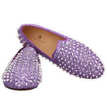 OneDrop Kid Handmade Purple Lavender Spikes Children Shoes Toddler And Big Kids Wedding Birthday Prom Loafers