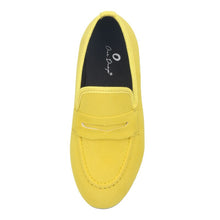 OneDrop Yellow Velvet Children Handmade Kid Penny Loafers Red Outsole Birthday Wedding Party Prom Shoes