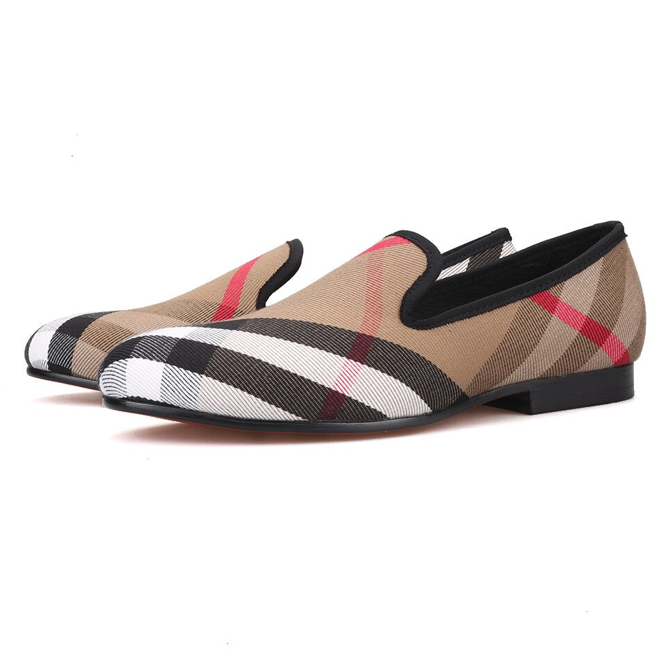 Mens 2024 plaid loafers