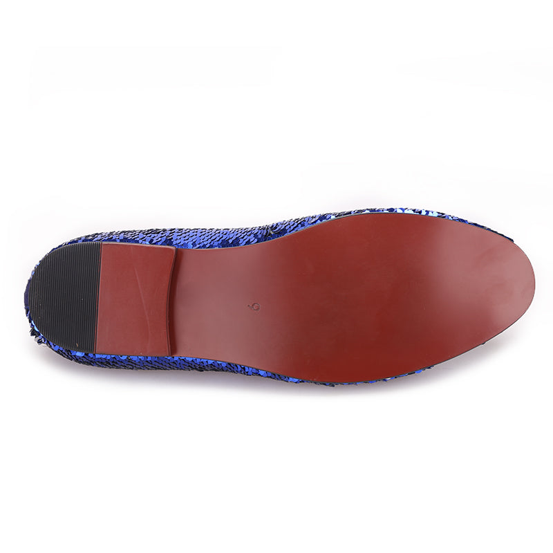 OneDrop Handmade Blue Beads Dress Shoes Men Party Wedding Prom Loafers Royal Blue / 10.5 OneDrop Handmade Blue Beads Dress Shoes Men Party Wedding Prom Loafers Royal Blue / 10.5