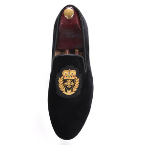 OneDrop Handmade Embroidery Men Dress Shoes Velvet Banquet Wedding Party Prom Loafers