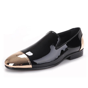 OneDrop Handmade Men Dress Shoes Patent Leather  Party Wedding Prom Loafers