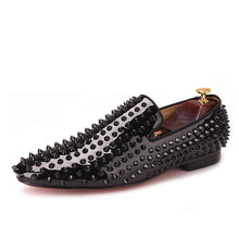 OneDrop Men Handmade Black Rivets Spikes Dress Shoes Party Wedding Prom Loafers