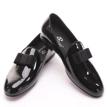 OneDrop Patent Leather Men Handmade Dress Shoes Bowtie Banquet Wedding Party Prom Loafers