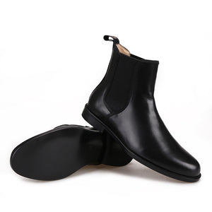 OneDrop Handmade Black Cow Leather Pigskin Men Chelsea Boots