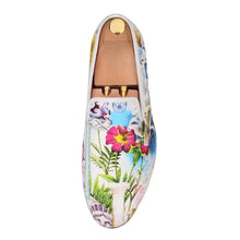 Men OneDrop Handmade Dress Shoes Flowers Print Slipper Wedding Party Prom Loafers