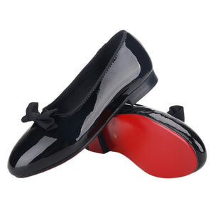 OneDrop Children Handmade Kid Leather Shoes Bow Tie Party Prom Wedding Birthday Slipper Loafers Red Bottom