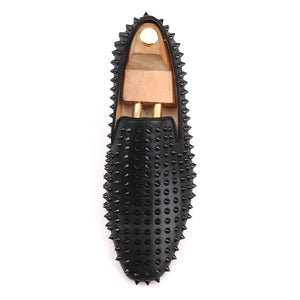 OneDrop Men Handmade Dandelion Spikes Dress Shoes Tonal Leather Wedding Party Prom Loafers