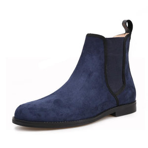 OneDrop Handmade Men Navy Suede CHELSEA Boots