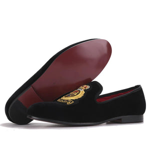 OneDrop Handmade Men Dress Shoes Three Dimensional Embroidery Party Wedding Banquet Prom Loafers