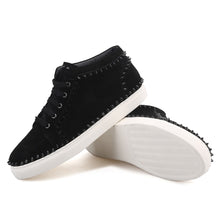 OneDrop Handmade Cow Suede Men Sneaker Metal Spikes Sporty Loafers White Bottom Sports Shoes