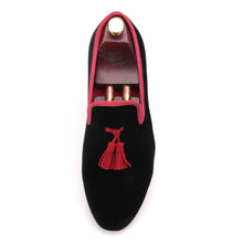 OneDrop Handmade Dress Shoes Leather Tassel Men Party Wedding Prom Velvet Loafers
