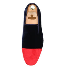 OneDrop Handmade Mixed Velvet Men Slip-On Moccasins Red Outsole Breathable Leather Insole Wedding Party Banquet Prom Loafers