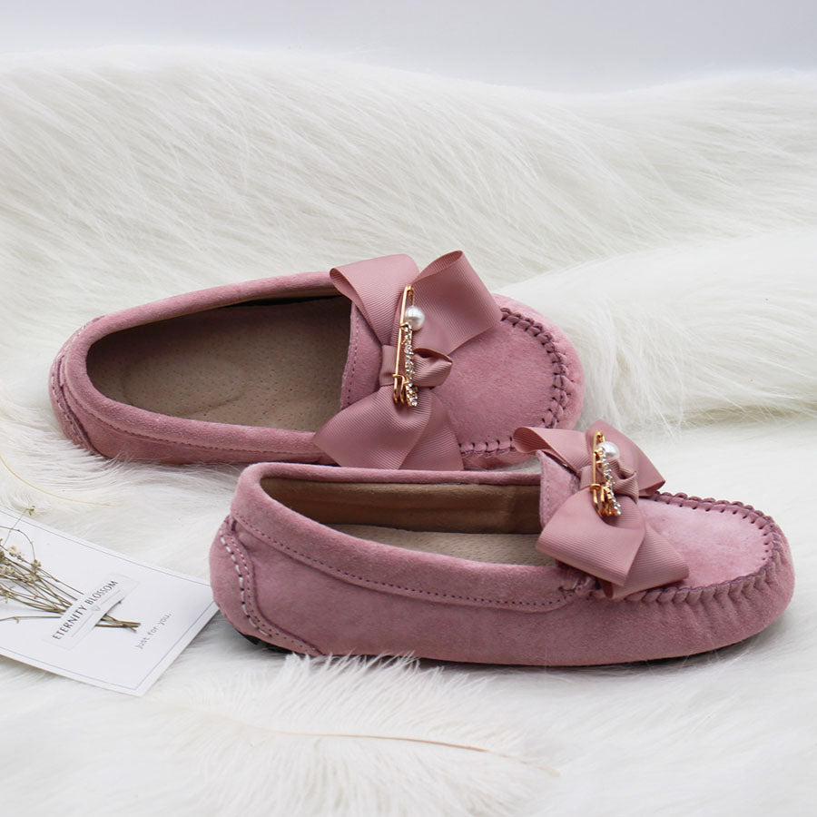 MIYAGINA Woman Leather Flat Moccasins Loafers Driving Shoes