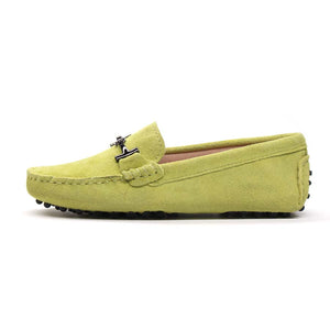 Women MIYAGINA Leather Flats Moccasins Loafers Driving Shoes