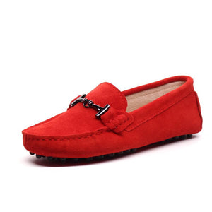 Women MIYAGINA Leather Flats Moccasins Loafers Driving Shoes