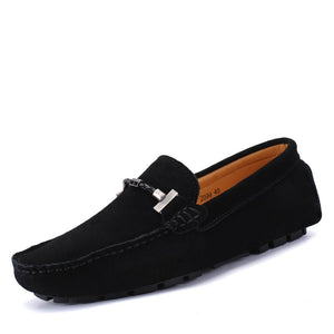 Miyagina Men Moccasins Leather Flat Casual Loafers Slip On Driving Shoes