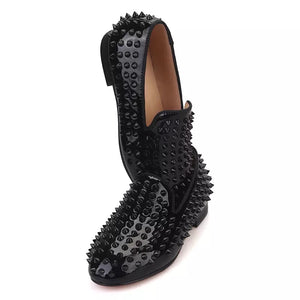 OneDrop Children Handmade Party Wedding And Prom Kid Spikes Loafers Red Bottom